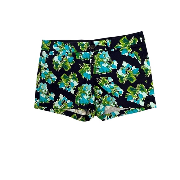 Merona High Waist Floral Women's Shorts - Blue and Green - Picture 1 of 5